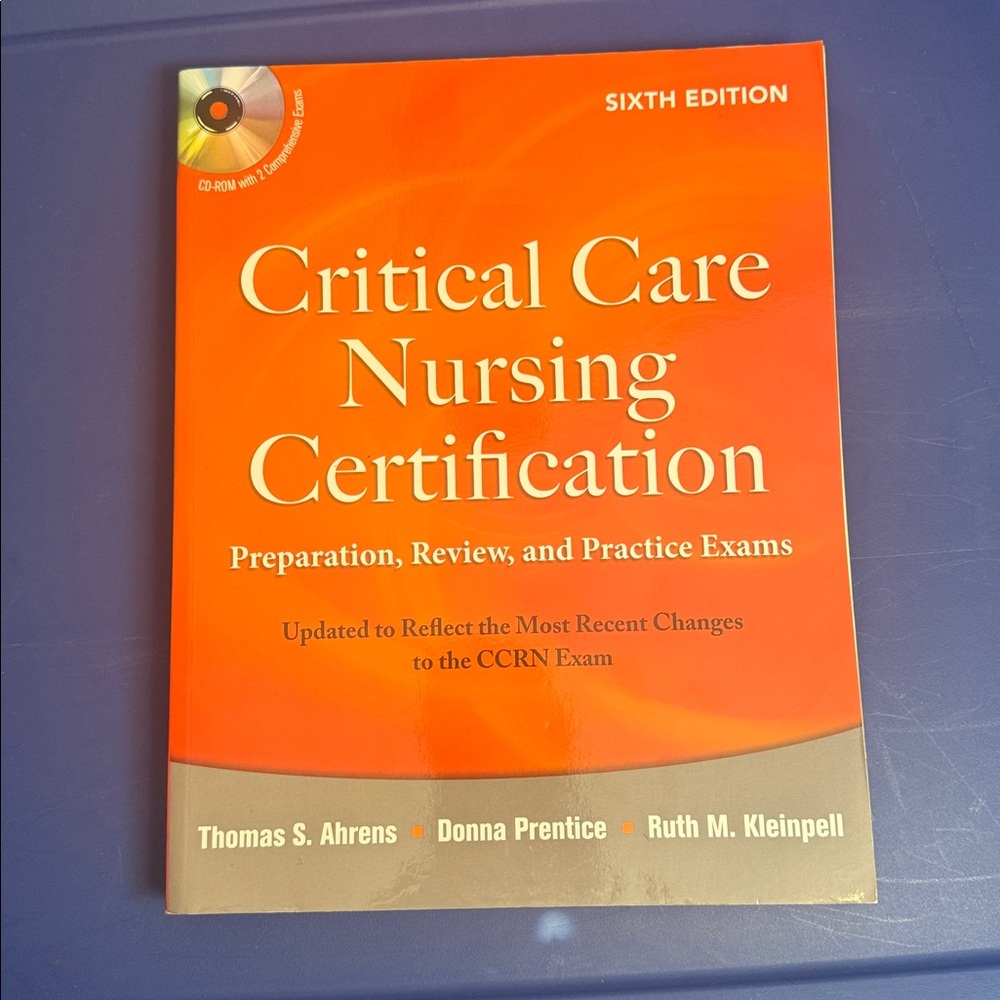 Critical Care Nursing Certification Book - Orange Cover